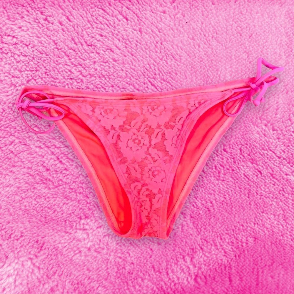 Hot Pink Lace Bikini Bottom